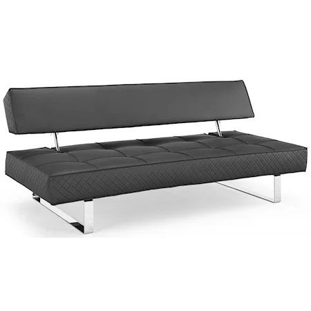 Atlantis Modern Black Convertible Sofa